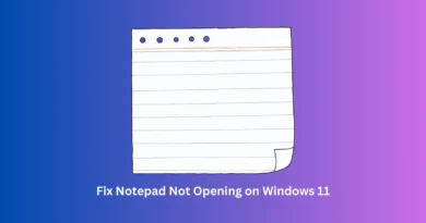 Fix Notepad Not Opening on Windows 11